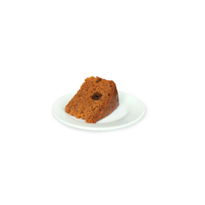 torta de banano porción